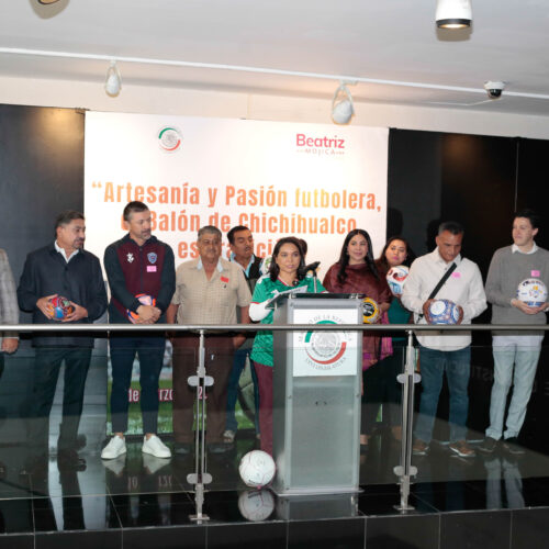Inauguran en el Senado exposición de balones de fútbol artesanales elaborados en Chichihualco, Guerrero