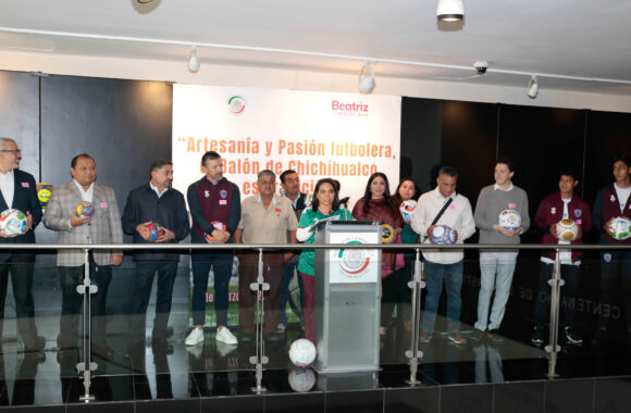 Inauguran en el Senado exposición de balones de fútbol artesanales elaborados en Chichihualco, Guerrero